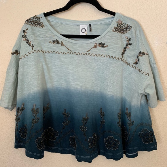 Anthropologie Ombré Beaded top - Picture 2 of 5